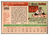 1955 Topps Baseball #202 Jim Owens Phillies VG-EX 467545