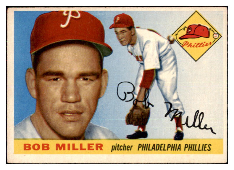 1955 Topps Baseball #157 Bob Miller Phillies EX 467547