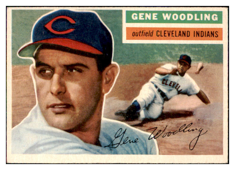1956 Topps Baseball #163 Gene Woodling Indians EX Gray 467561