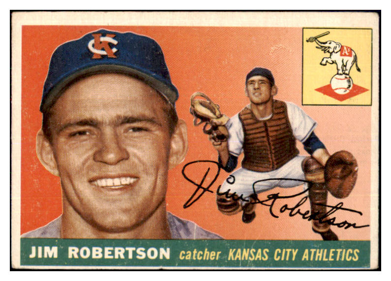 1955 Topps Baseball #177 Jim Robertson A's VG-EX 467592