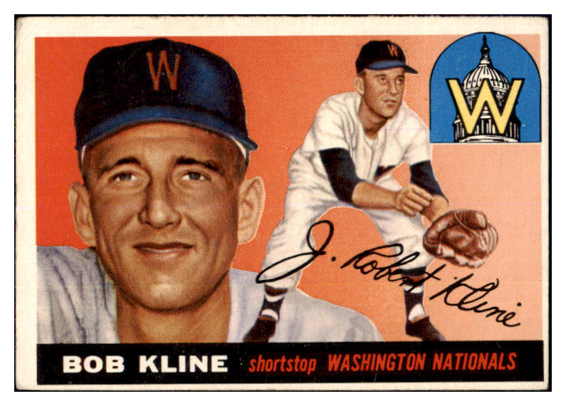1955 Topps Baseball #173 Bob Kline Senators VG-EX 467593