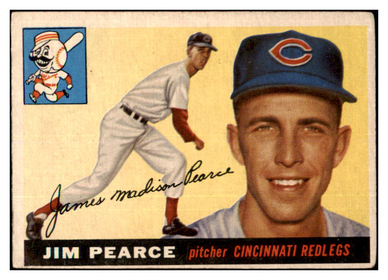 1955 Topps Baseball #170 Jim Pearce Reds VG-EX 467597