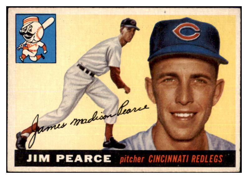 1955 Topps Baseball #170 Jim Pearce Reds VG-EX 467601