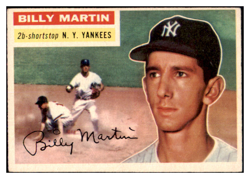 1956 Topps Baseball #181 Billy Martin Yankees EX 467602