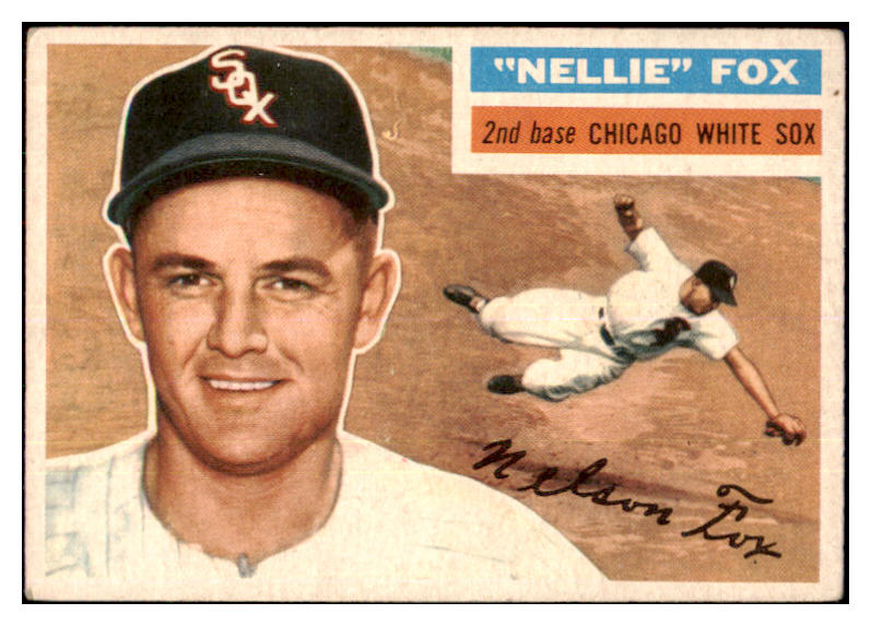 1956 Topps Baseball #118 Nellie Fox White Sox EX Gray 467603