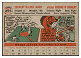 1956 Topps Baseball #295 Clem Labine Dodgers VG-EX/EX 467607
