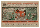 1956 Topps Baseball #257 Bobby Thomson Braves VG-EX/EX 467617