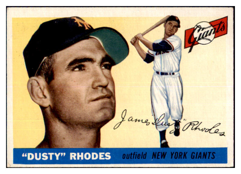 1955 Topps Baseball #001 Dusty Rhodes Giants VG-EX 467621