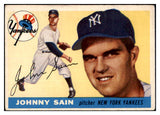 1955 Topps Baseball #193 Johnny Sain Yankees VG 467628