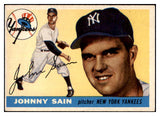 1955 Topps Baseball #193 Johnny Sain Yankees EX 467629