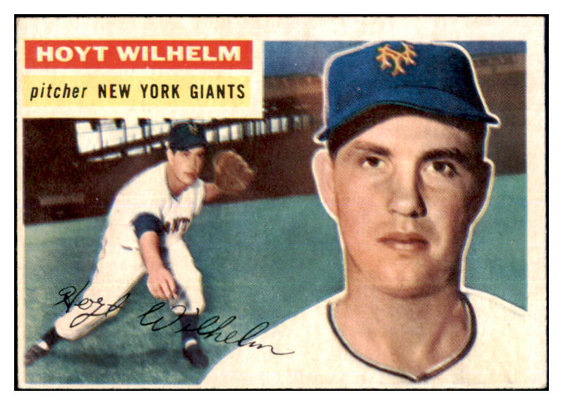 1956 Topps Baseball #307 Hoyt Wilhelm Giants EX 467638
