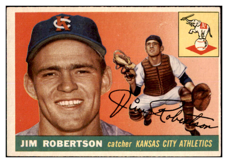 1955 Topps Baseball #177 Jim Robertson A's EX 467642