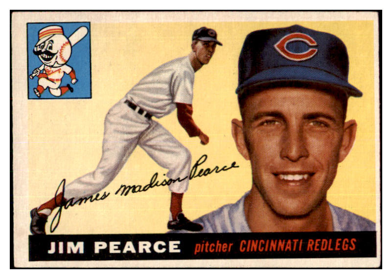 1955 Topps Baseball #170 Jim Pearce Reds EX 467649