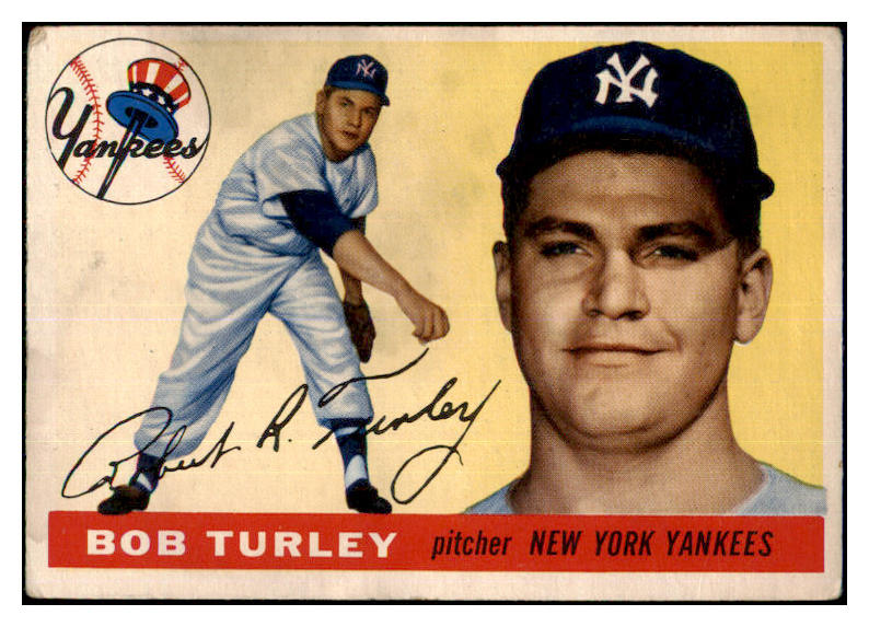 1955 Topps Baseball #038 Bob Turley Yankees GD-VG 467651