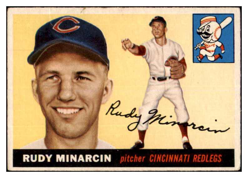 1955 Topps Baseball #174 Rudy Minarcin Reds GD-VG 467654