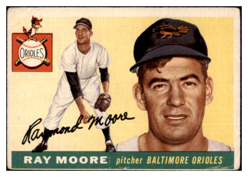 1955 Topps Baseball #208 Ray Moore Orioles GD-VG 467658