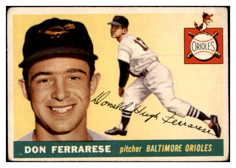 1955 Topps Baseball #185 Don Ferrarese Orioles VG 467683