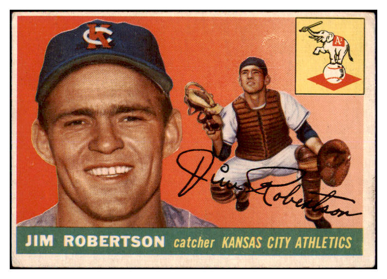 1955 Topps Baseball #177 Jim Robertson A's VG 467684
