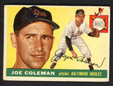 1955 Topps Baseball #162 Joe Coleman Orioles VG 467685