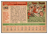 1955 Topps Baseball #162 Joe Coleman Orioles VG 467685