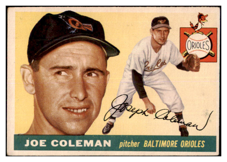 1955 Topps Baseball #162 Joe Coleman Orioles VG-EX 467693