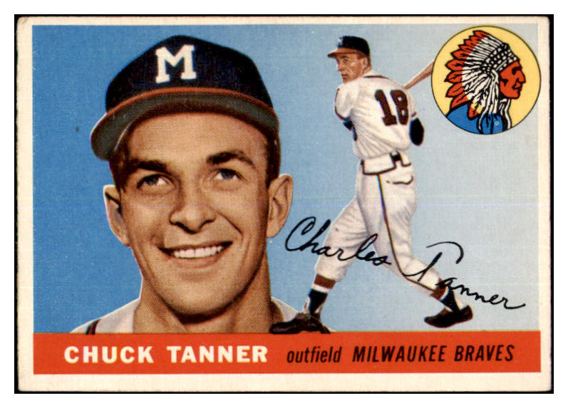 1955 Topps Baseball #161 Chuck Tanner Braves VG-EX 467699