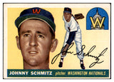 1955 Topps Baseball #159 Johnny Schmitz Senators VG 467709