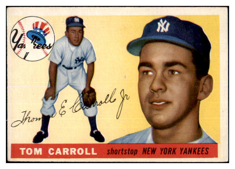 1955 Topps Baseball #158 Tommy Carroll Yankees VG-EX 467712