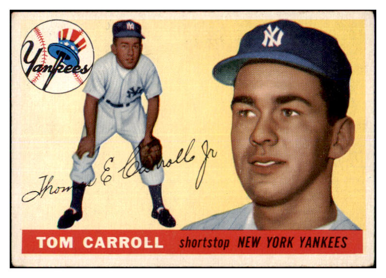 1955 Topps Baseball #158 Tommy Carroll Yankees VG-EX 467715