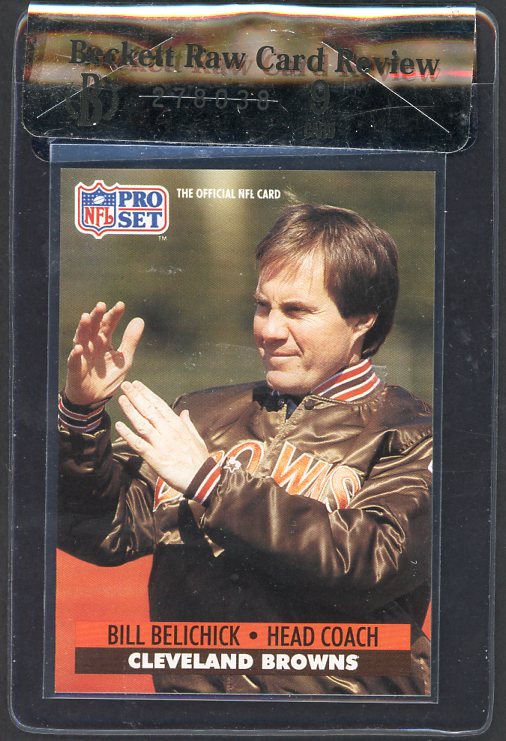 1991 PRO Set #126 Bill Belichick Browns Beckett Review 9 467896