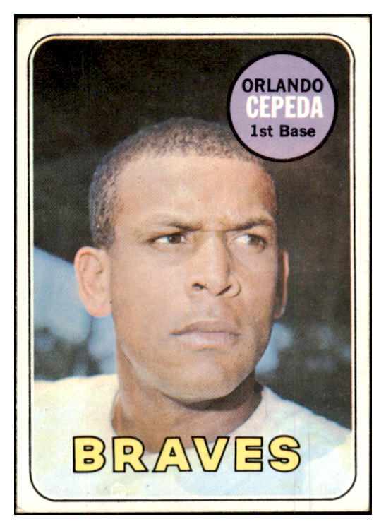 1969 Topps Baseball #385 Orlando Cepeda Braves EX-MT 467960