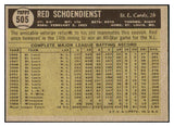 1961 Topps Baseball #505 Red Schoendienst Cardinals EX 467974