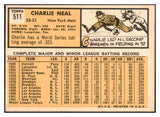 1963 Topps Baseball #511 Charlie Neal Mets EX-MT 468001