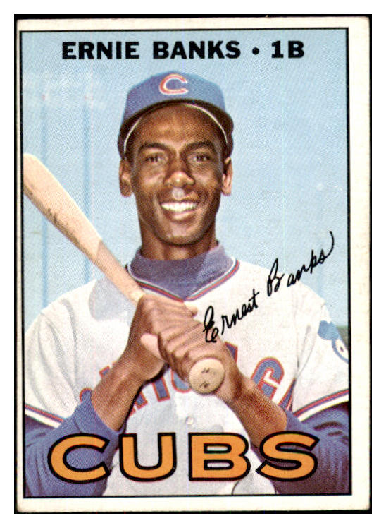 1967 Topps Baseball #215 Ernie Banks Cubs GD-VG ink back 468009