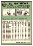 1967 Topps Baseball #166 Eddie Mathews Astros EX-MT 468013