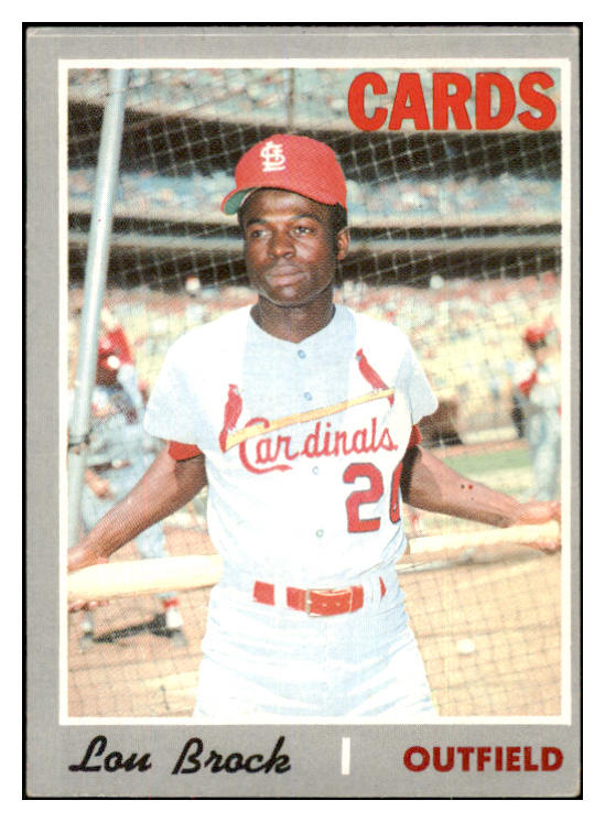 1970 Topps Baseball #330 Lou Brock Cardinals EX 468016