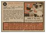 1962 Topps Baseball #099 Boog Powell Orioles VG-EX 468116