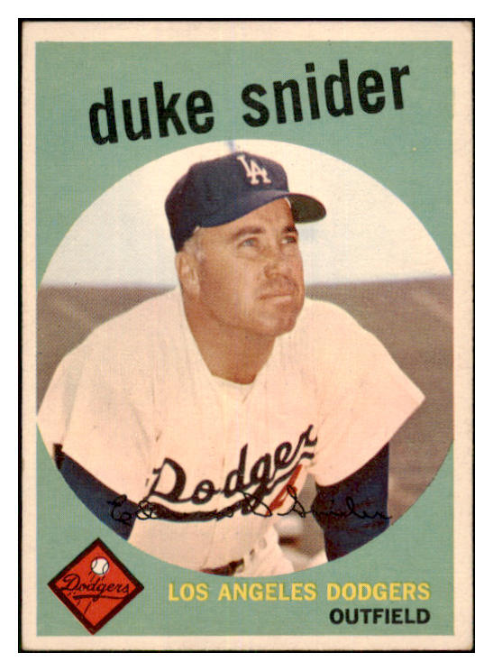 1959 Topps Baseball #020 Duke Snider Dodgers EX 468145
