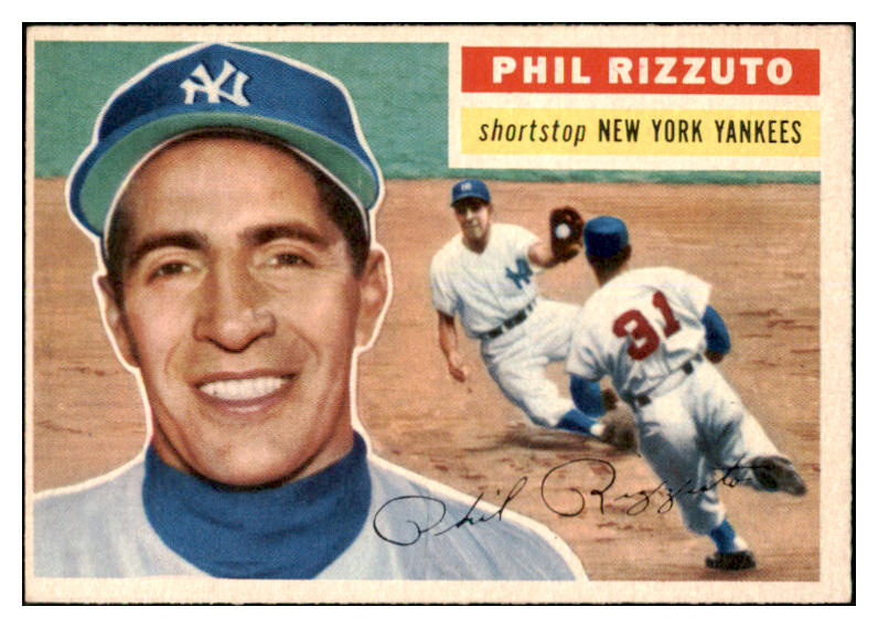 1956 Topps Baseball #113 Phil Rizzuto Yankees EX-MT oc Gray 468181