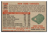 1956 Topps Baseball #251 New York Yankees Team VG-EX/EX 468187