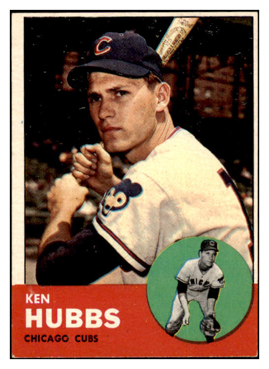 1963 Topps Baseball #015 Ken Hubbs Cubs EX 468239