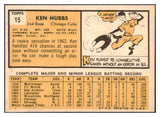 1963 Topps Baseball #015 Ken Hubbs Cubs EX 468239