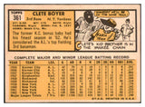 1963 Topps Baseball #361 Clete Boyer Yankees EX-MT 468241