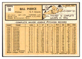 1963 Topps Baseball #050 Billy Pierce Giants EX 468249