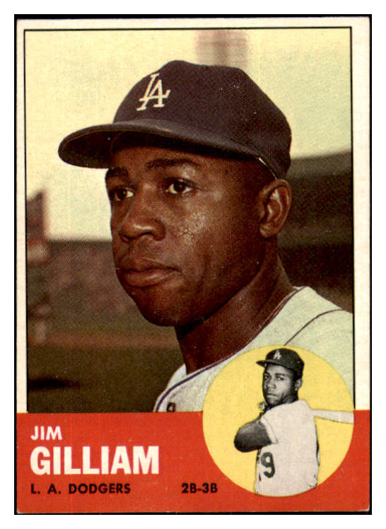 1963 Topps Baseball #080 Jim Gilliam Dodgers EX 468267
