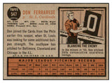 1962 Topps Baseball #547 Don Ferrarese Cardinals NR-MT 468276
