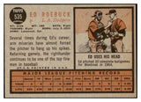 1962 Topps Baseball #535 Ed Roebuck Dodgers NR-MT 468279