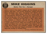 1962 Topps Baseball #559 Mike Higgins Red Sox NR-MT 468314