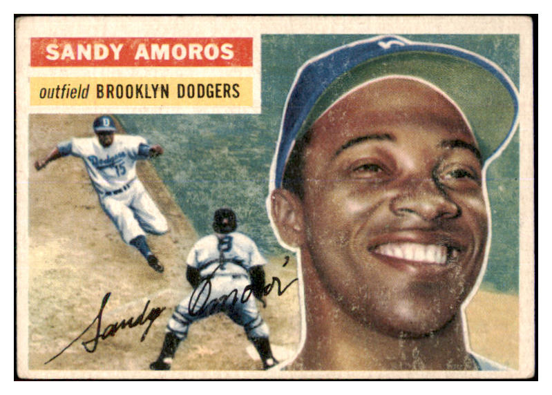 1956 Topps Baseball #042 Sandy Amoros Dodgers VG White 468380