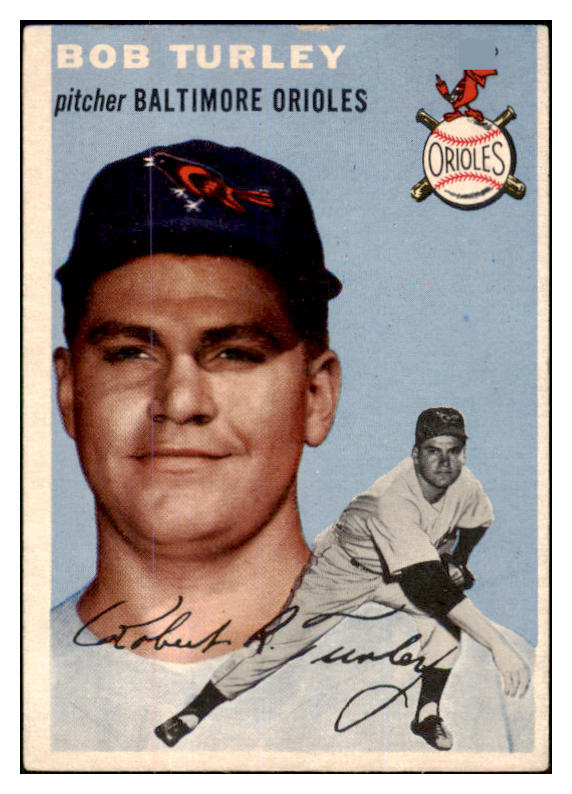 1954 Topps Baseball #085 Bob Turley Orioles VG-EX 468397